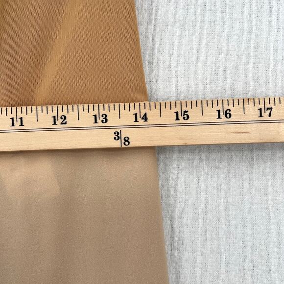 RHEA COSTA Strapless Slip Dress Womens Large XL Tan Strapless Mesh Lining Light - Picture 12 of 14
